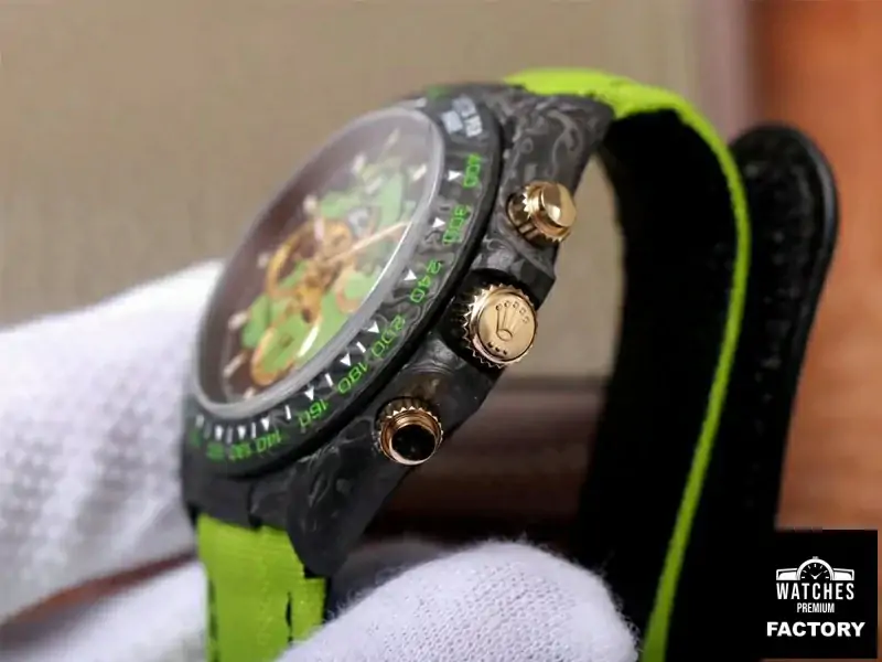 Rolex Daytona Cosmos Chronograph Carbon Fiber Edition Green Exploded Dragon Dial