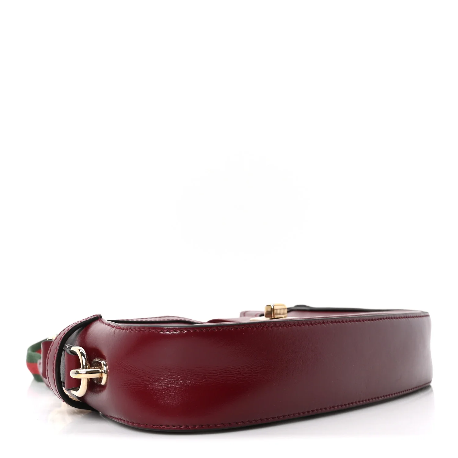 Calfskin Mini Moon Side Shoulder Bag Rosso Ancora