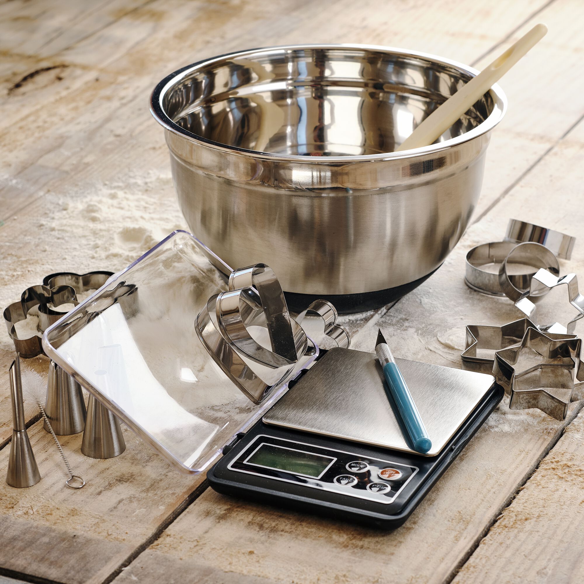 PATISDECOR - Lot de 12 emporte-pièces en inox - argenté