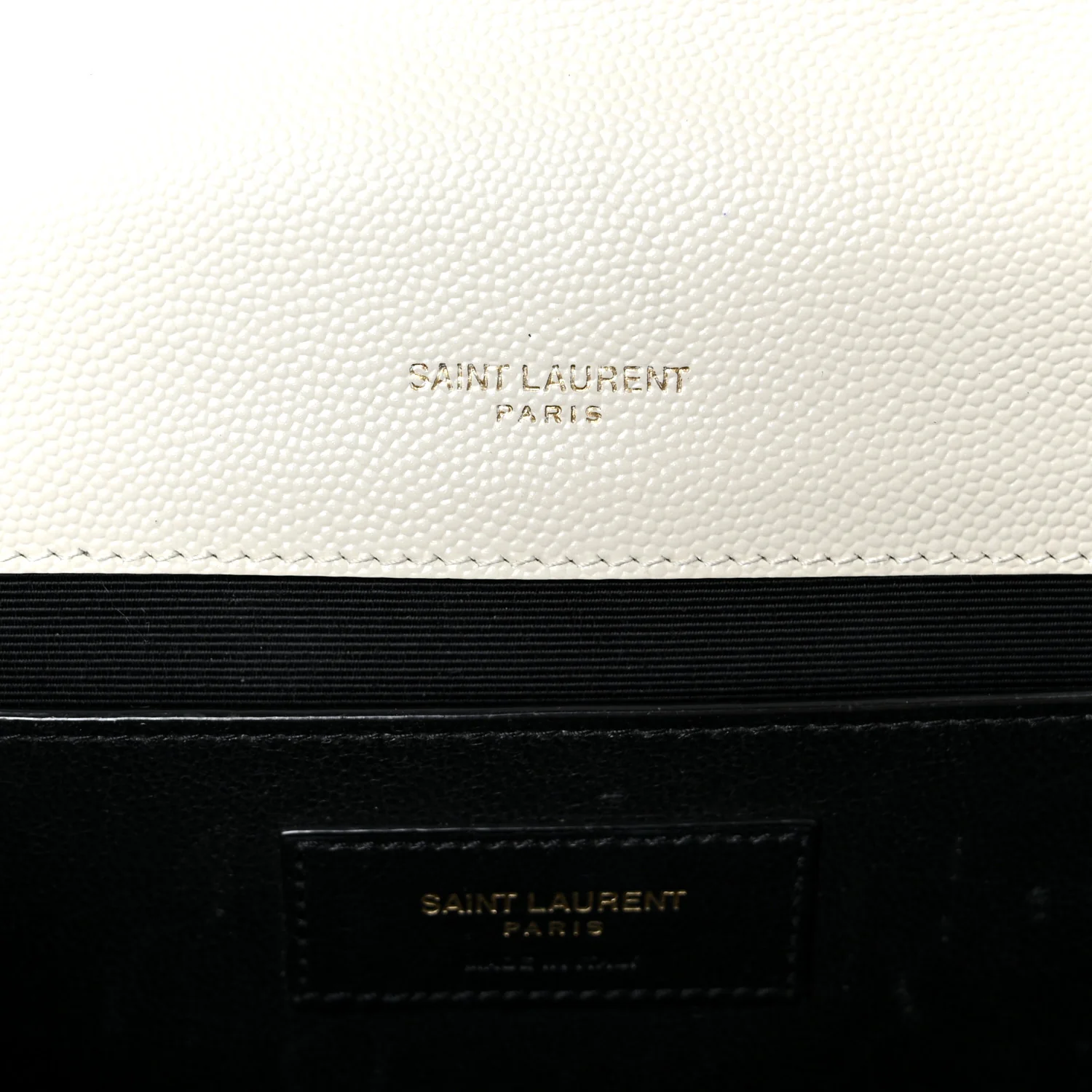 Grain De Poudre Textured Mixed Matelasse Medium Triquilt Monogram Satchel Crema Soft