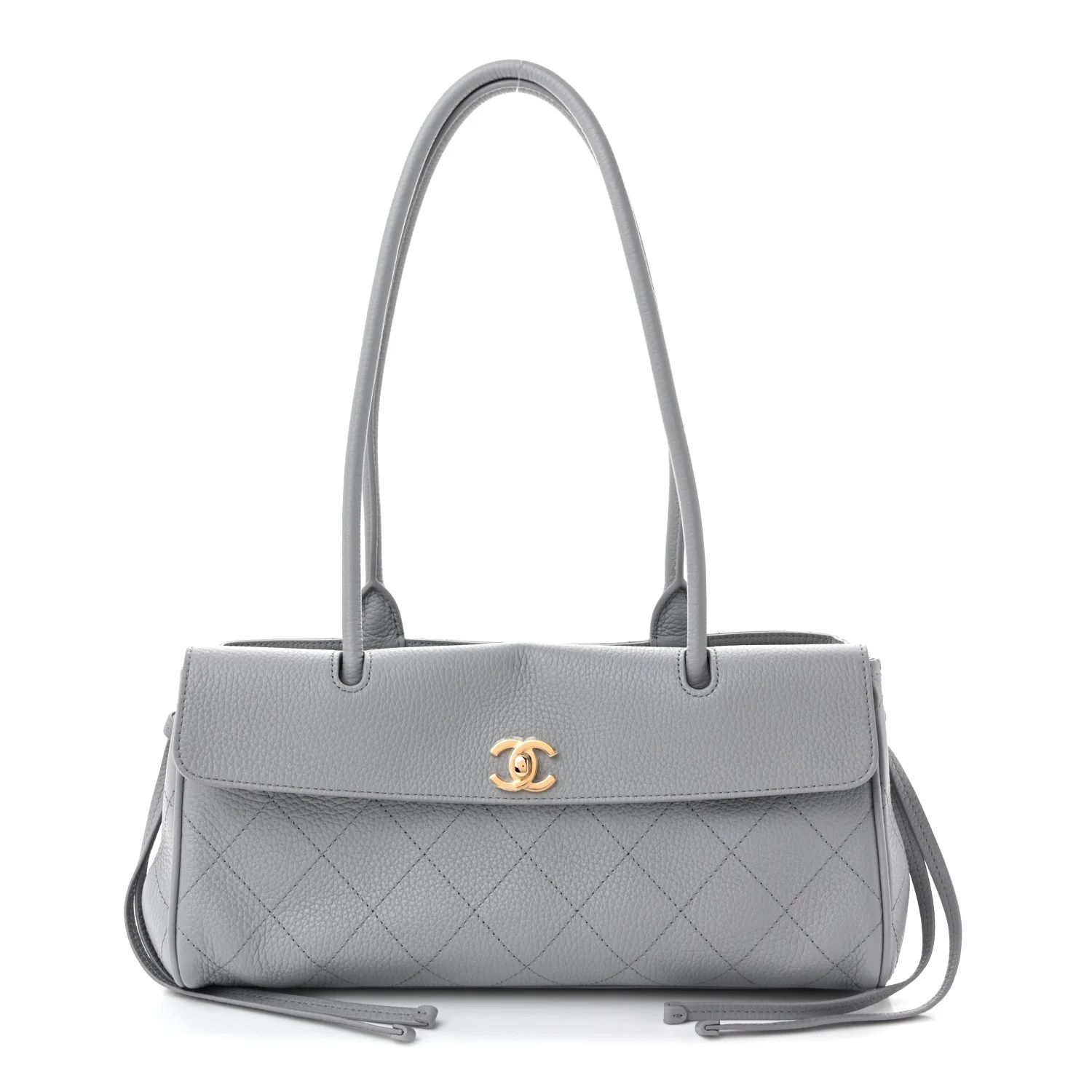Grained Calfskin Urban Essentials Small Shopping Bag Grey