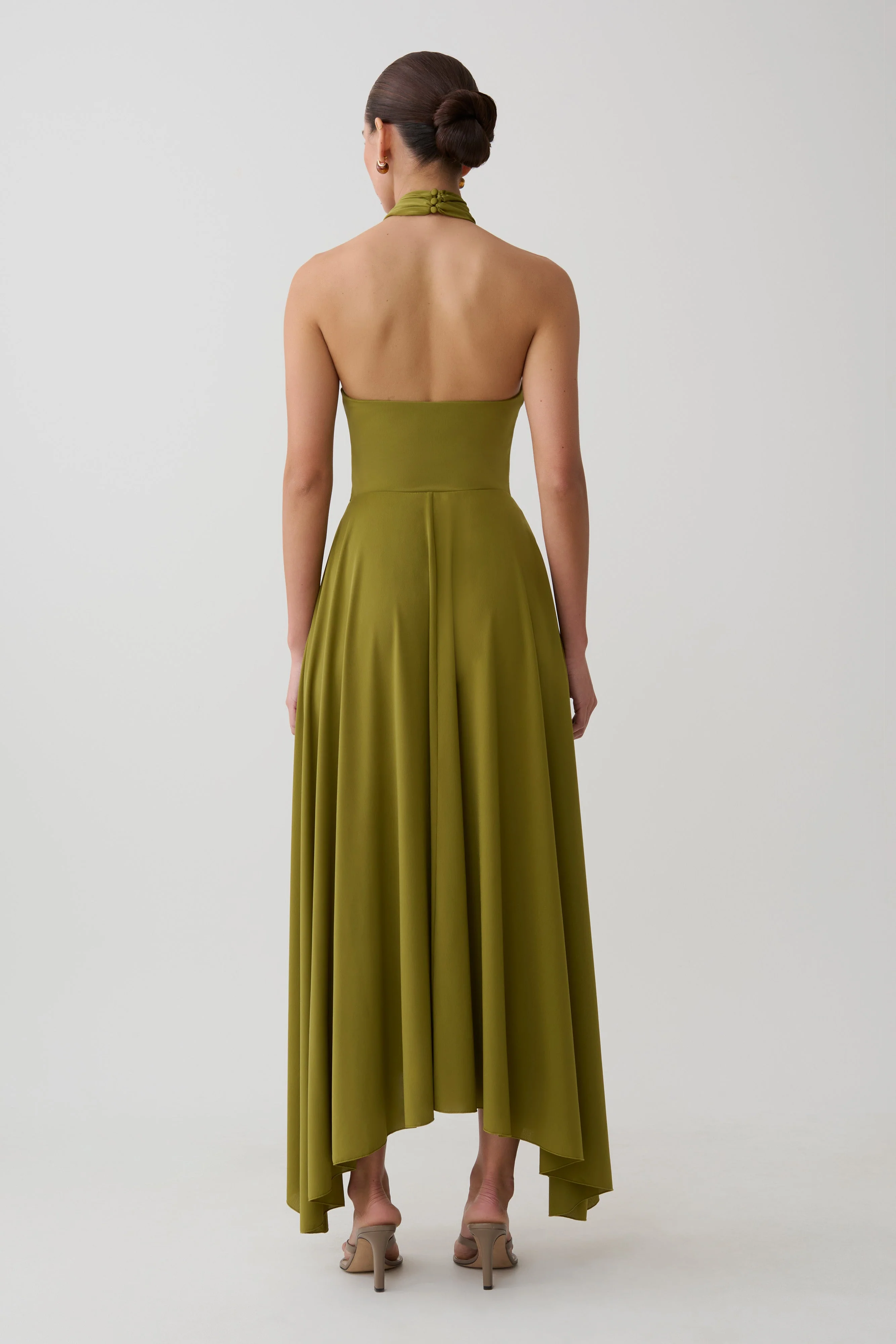 Bambi Dry Jersey Maxi Skirt - Martini Olive