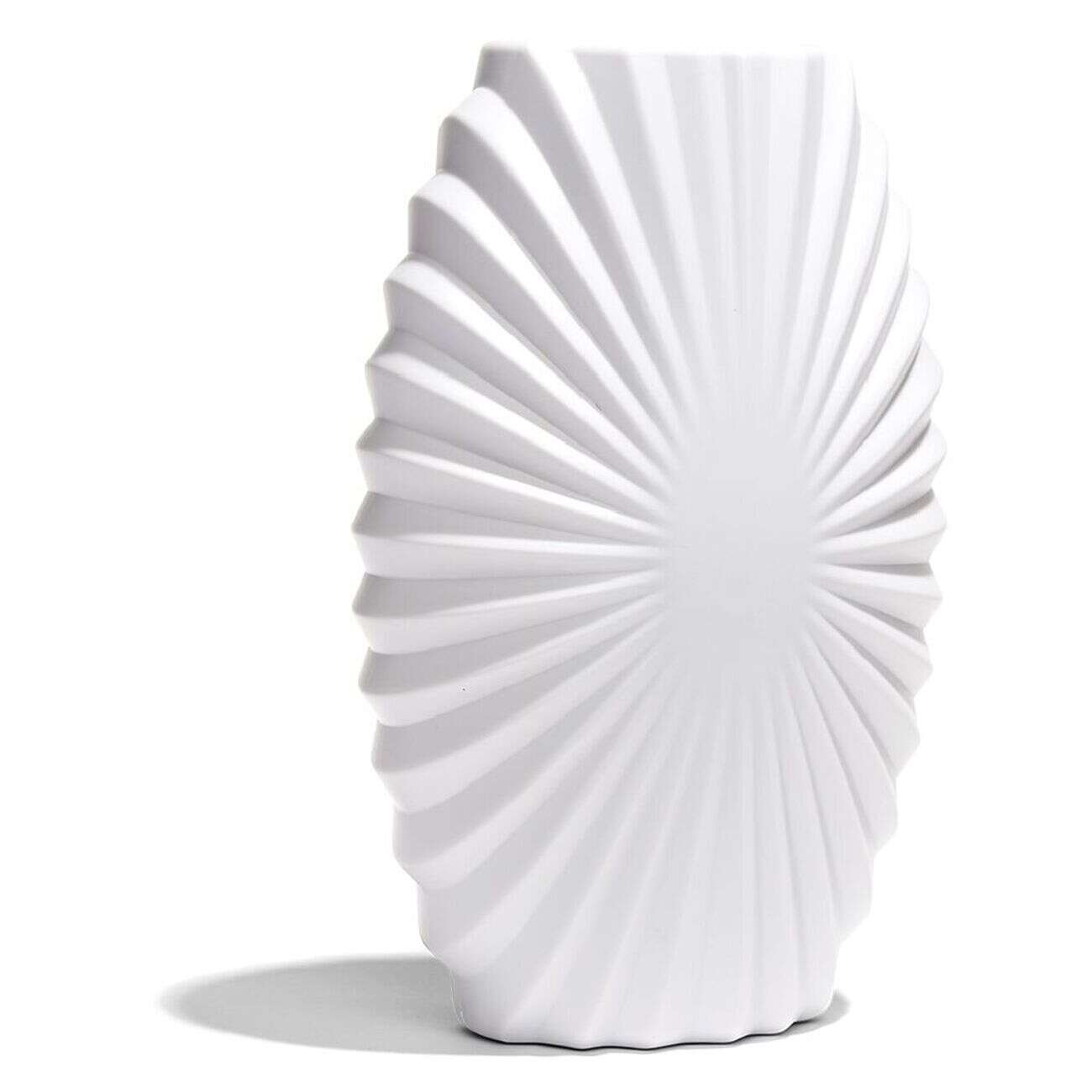 Vase plastique effet origami 9x5xH27cm - 4 coloris