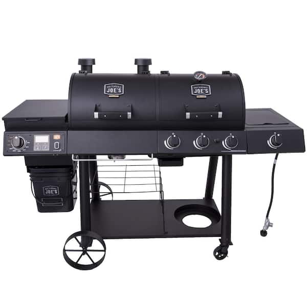 Rider Combo Gas and Pellet Grill in Black with 997 sq. in. Cooking Space-Instock