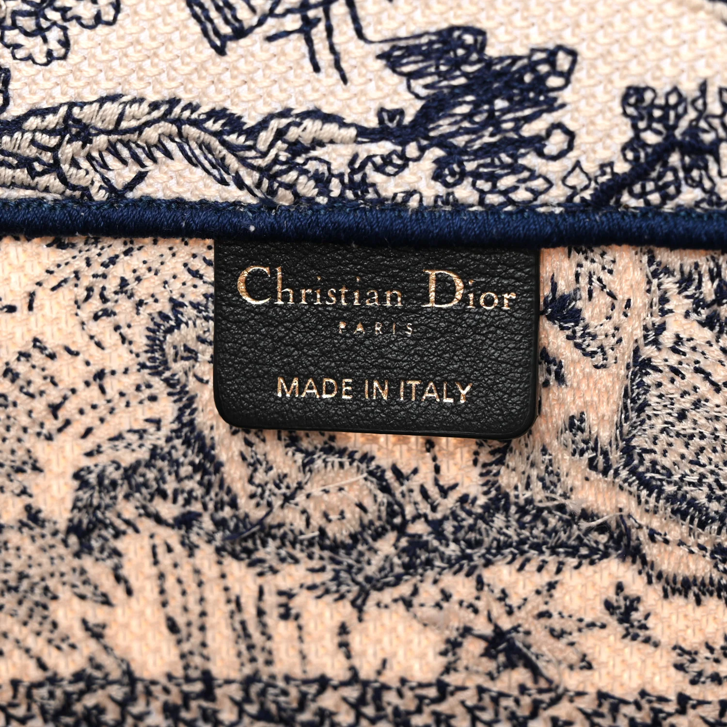 Canvas Embroidered Medium Dioriviera Toile De Jouy Book Tote Blue