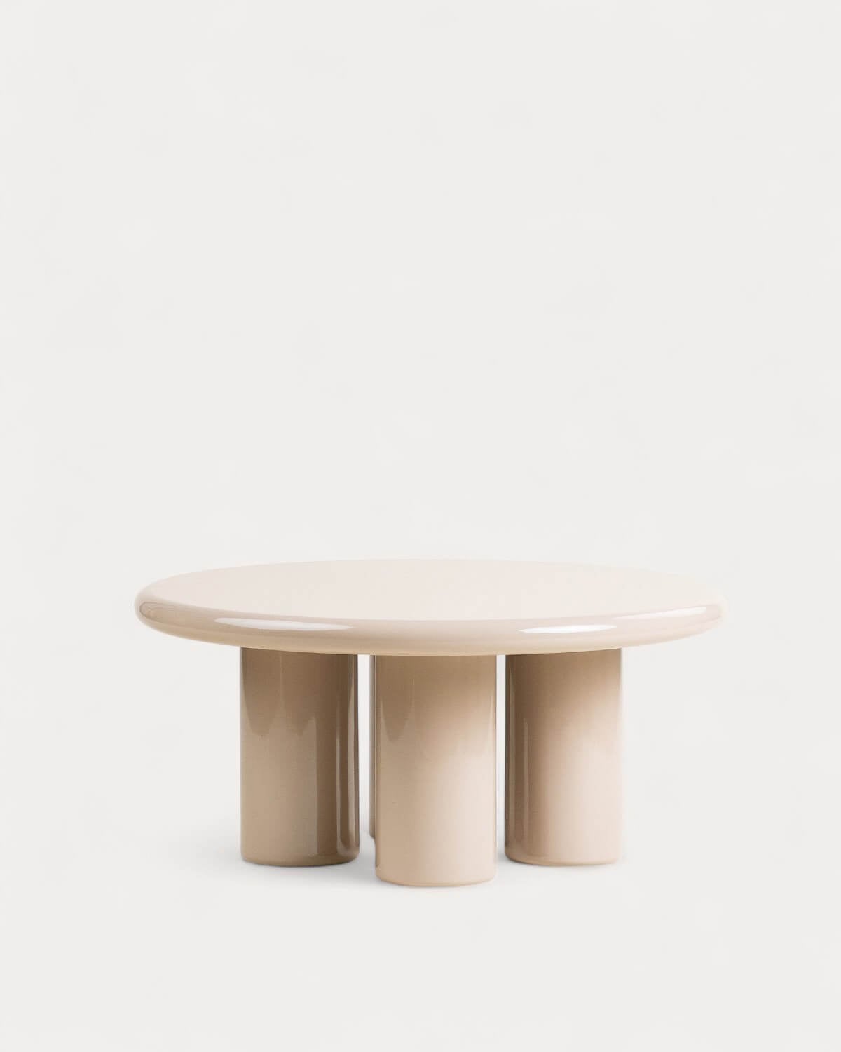Iraide - Mesa de Centro Redonda de Madera (Ø80 cm) Iraide