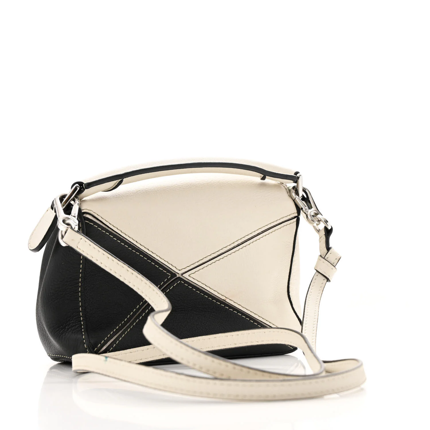 Calfskin Mini Puzzle Bag Soft White Rosemary