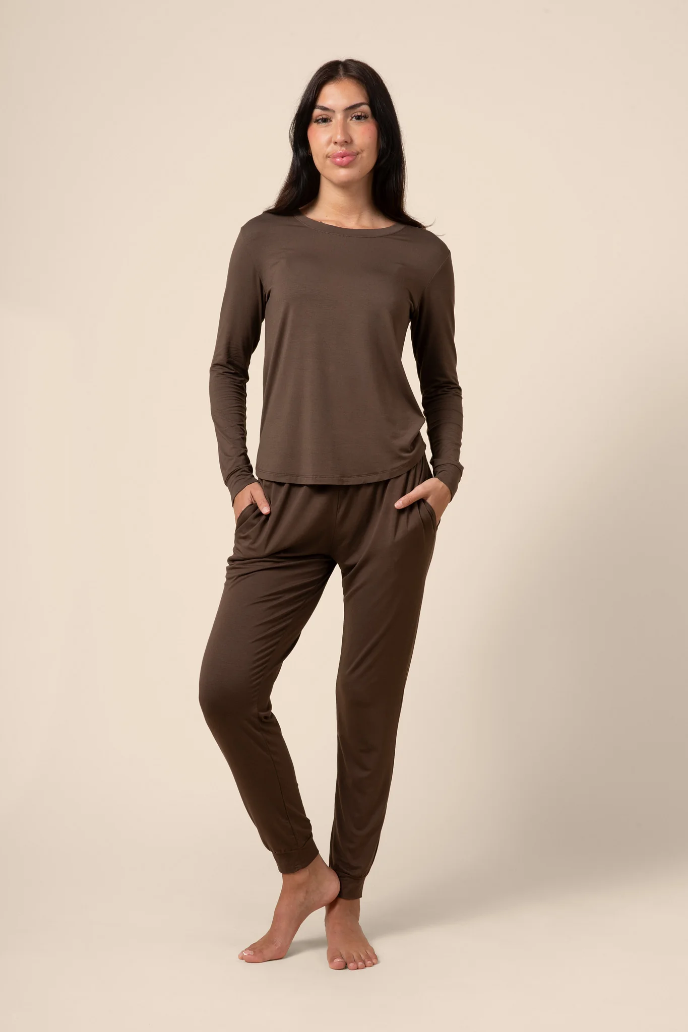 Women's Jogger Pajama Set in Espresso