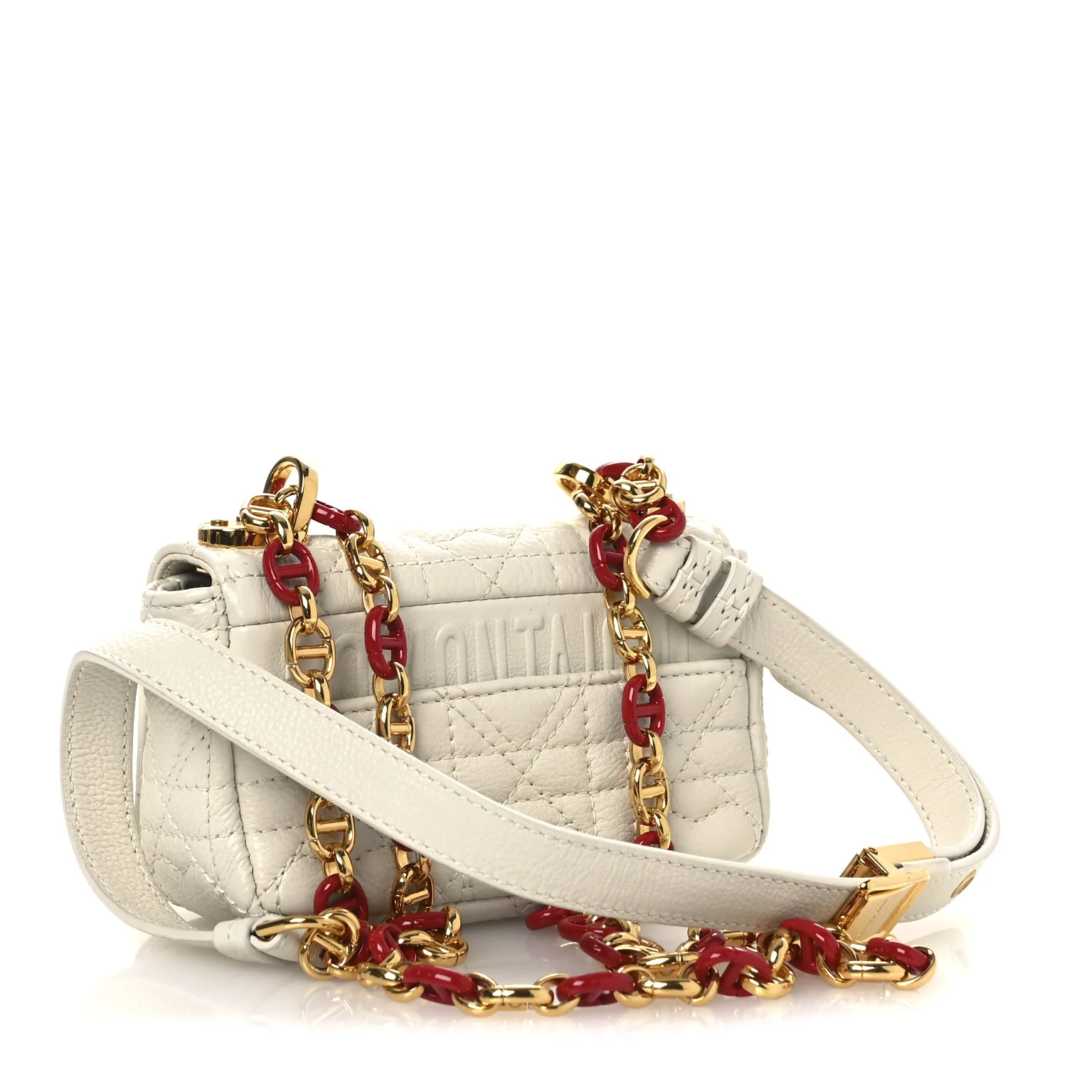Calfskin Heart Cannage Dioramour Micro Bag Latte