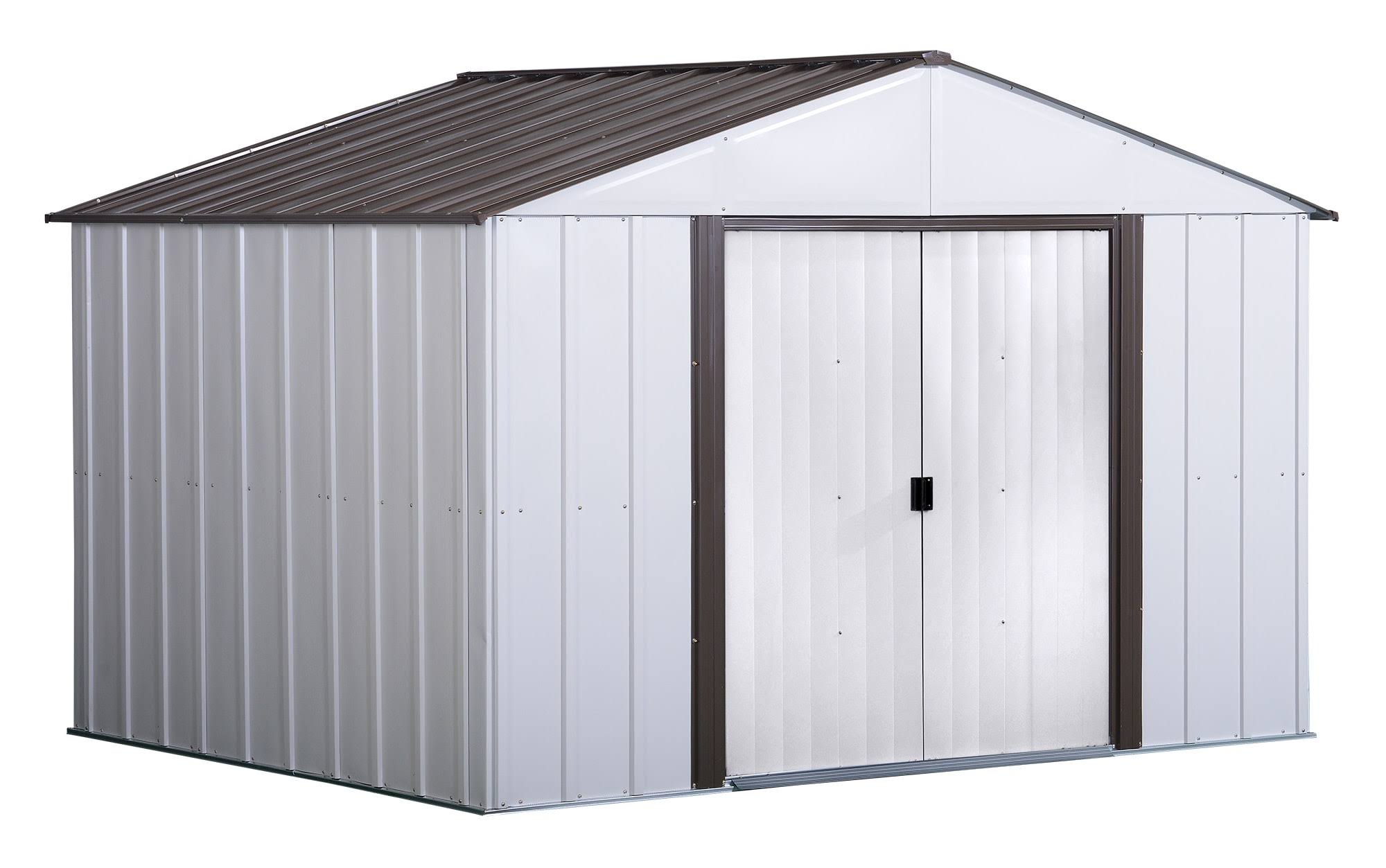 Arrow 10-ft x 8-ft High Point Galvanized Steel Storage Shed in Off-White | LW108