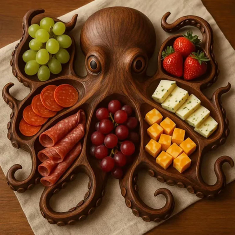 New Octopus-shaped Charcuterie Platter Tray