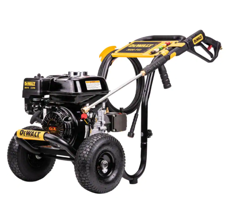 Nettoyeur haute pression professionnel à essence et eau froide DEWALT 3600 PSI 2,5 GPM avec moteur HONDA GX200