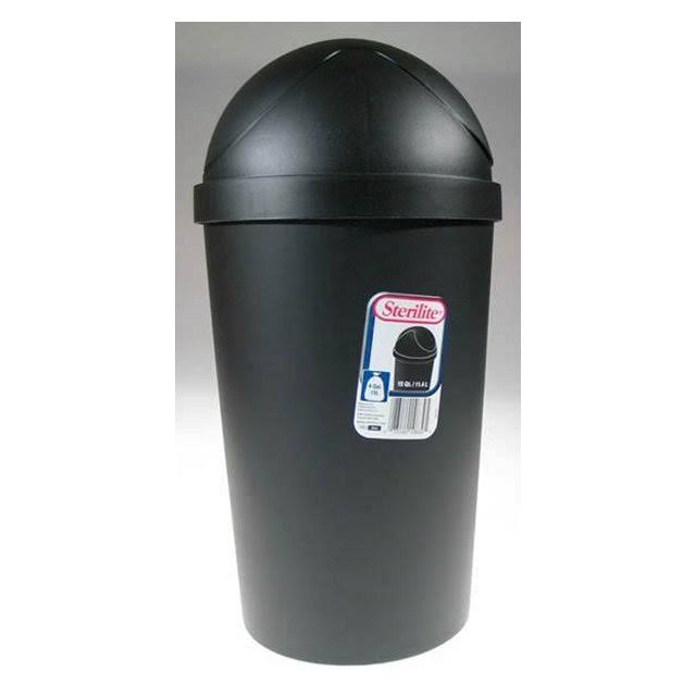 Swing Top Round Wastebasket, 12 qt