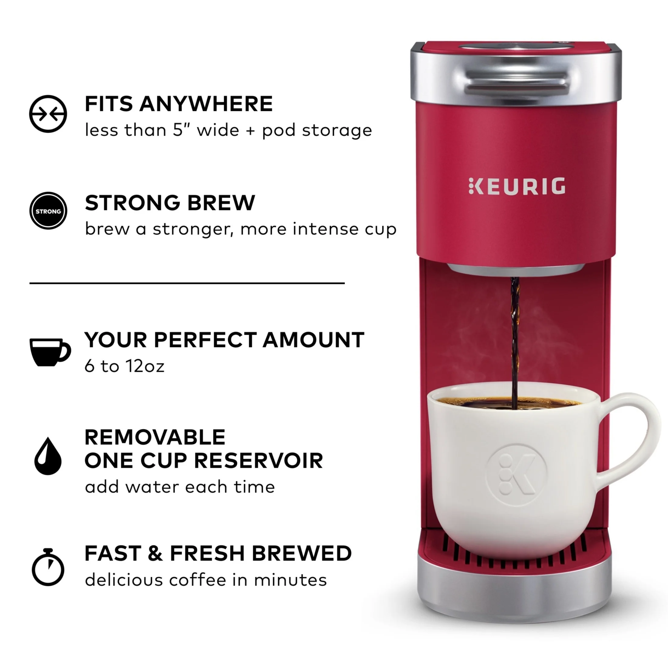 Keurig K - Mini Plus Single Serve K - Cup Pod Coffee Maker, Dusty Rosé