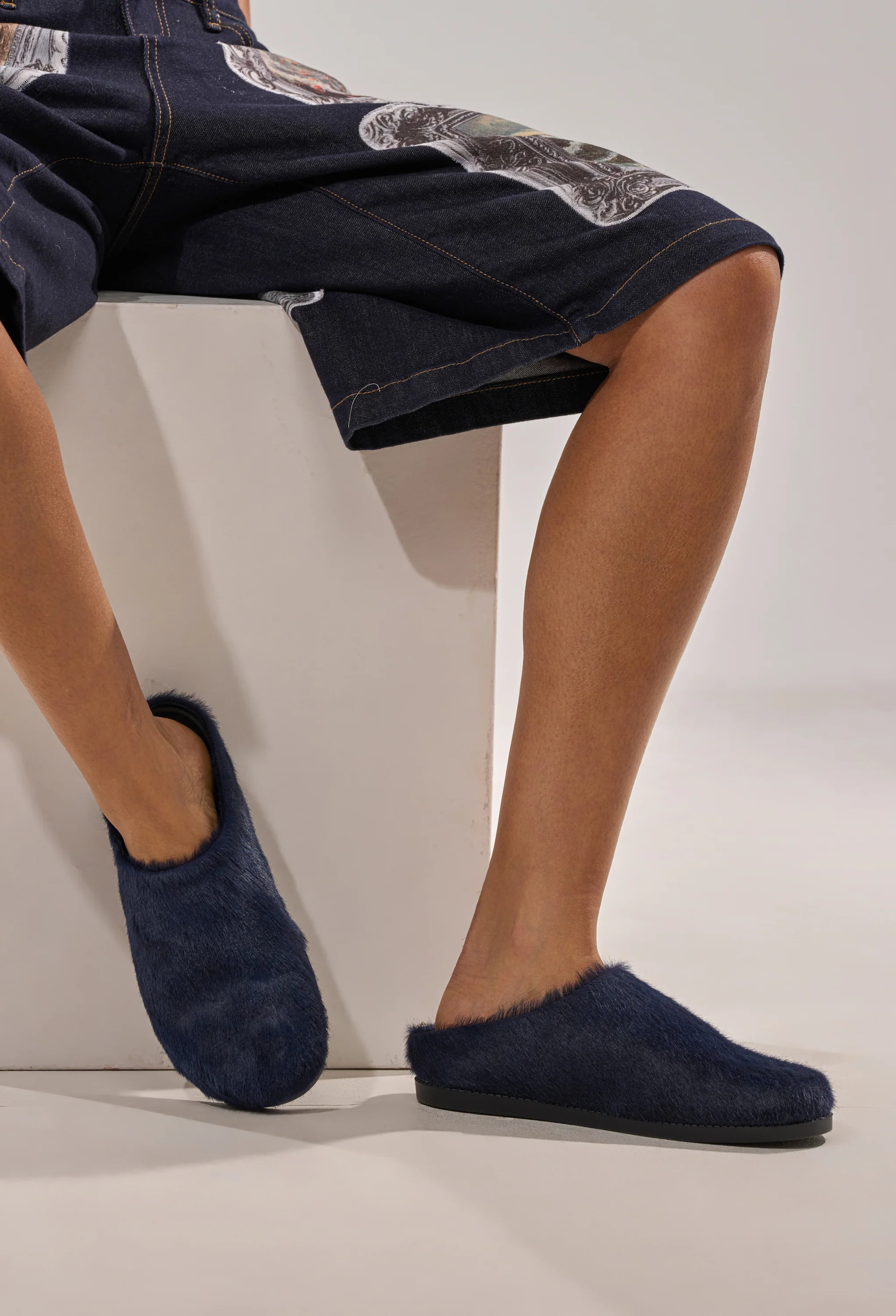 AZALEA WANG RAMSES NAVY SLIP ON FLAT - Akira Store