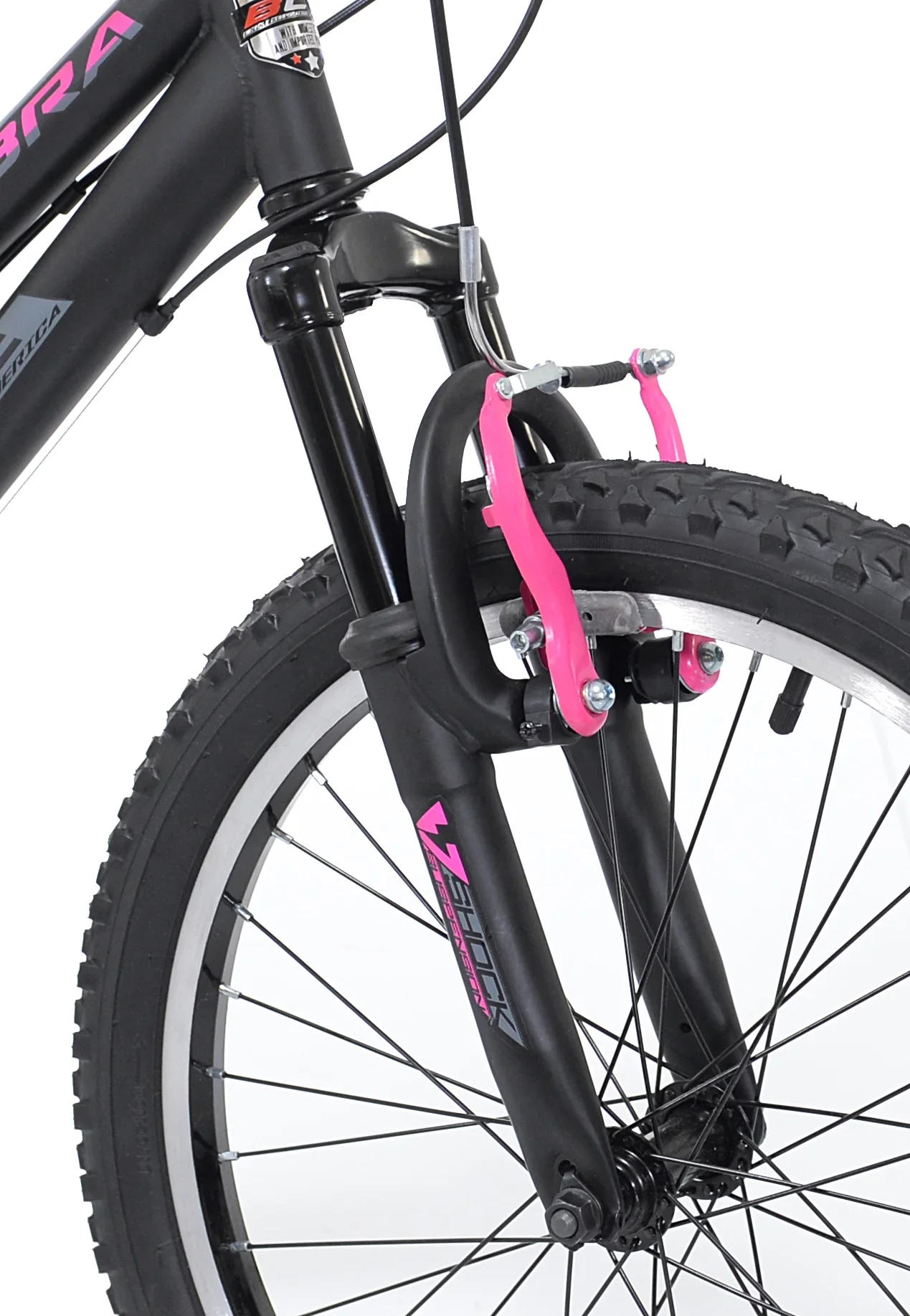 20 Kent Kobra Mountain Bicycle, Fits Rider 4'2 - 5', Black/Pink, Child, Unisex