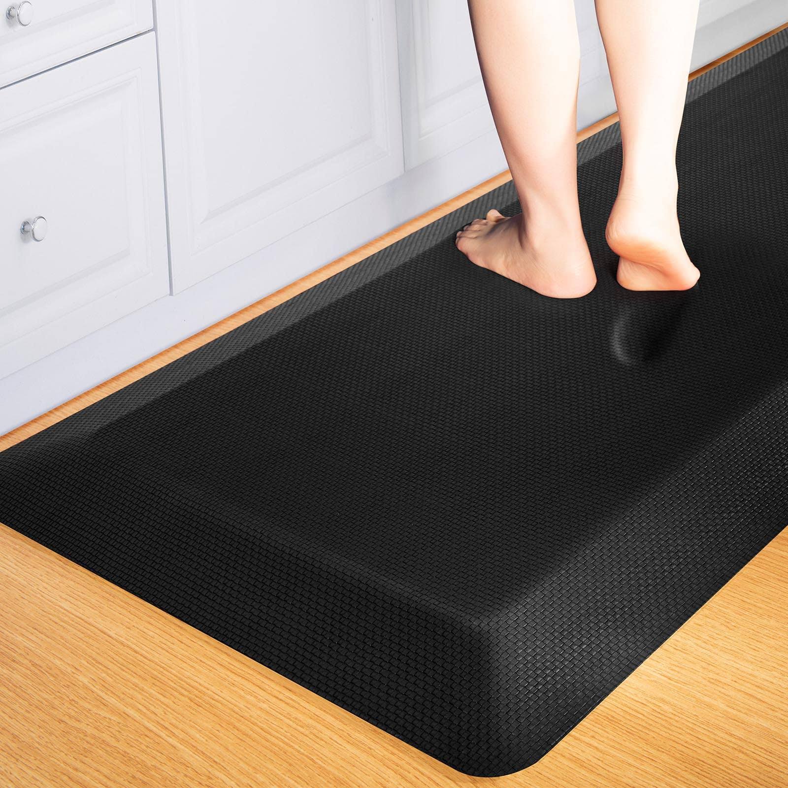 Anti Fatigue Mat Floor Kitchen Mat, FEATOL Standing Desk Mat Foam Cushioned Anti Fatigue Mats Comfort Standing Pad 9/10 inch Thick (20