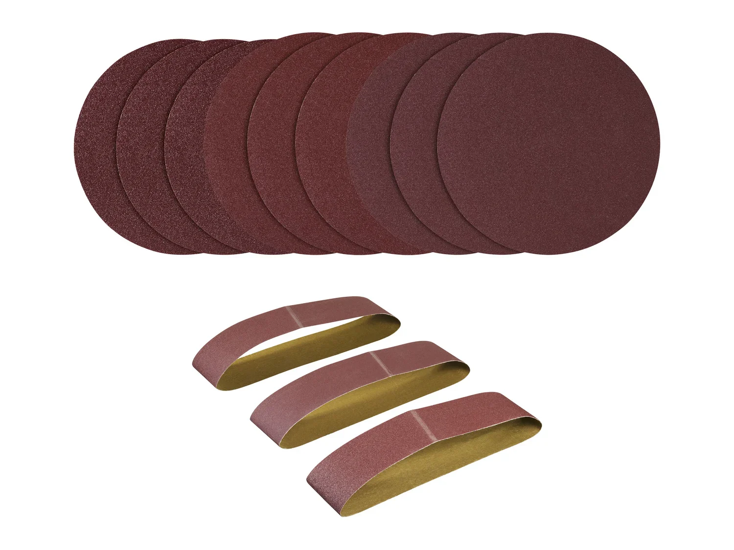PARKSIDE Set de 12 feuilles abrasives pour ponceuses  bande et  disque