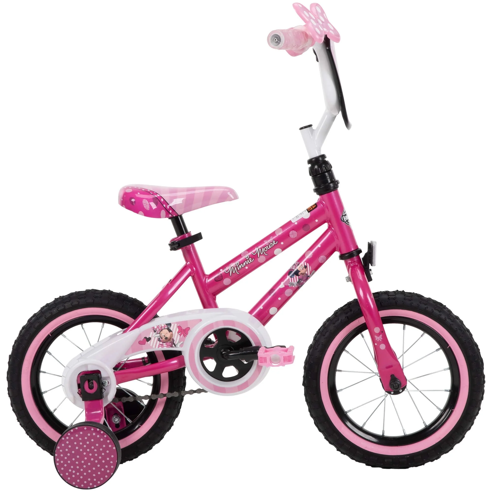 12 in. Minnie Mouse Bike with Training-Wheels for Girl's, Pink by