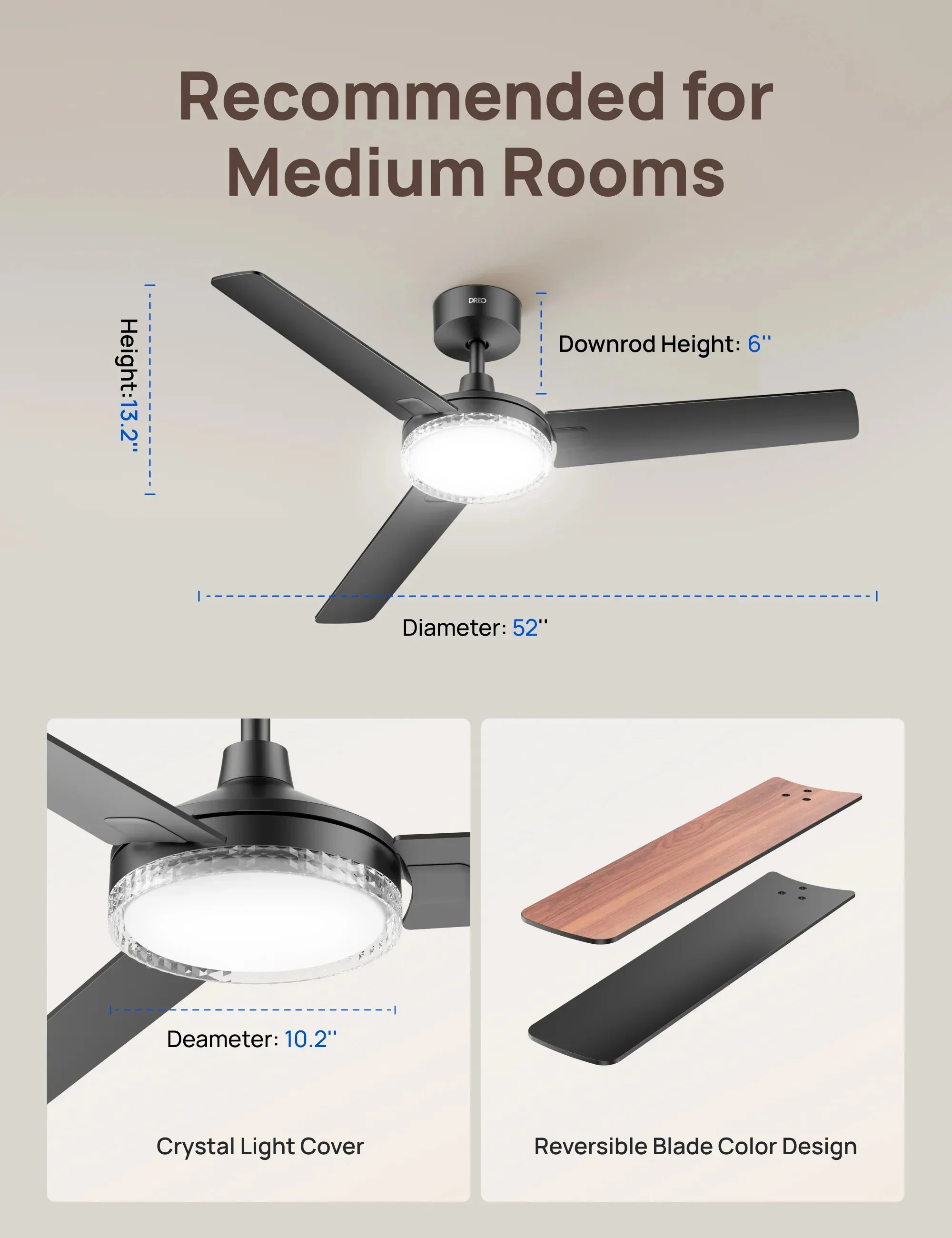 Smart Ceiling Fan 334S