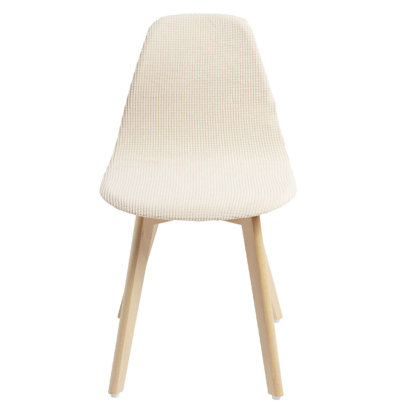 Housse de chaise scandinave extensible beige 45x40xH45cm