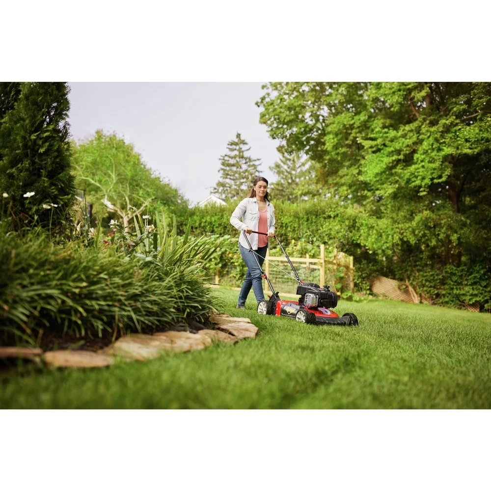 TROY BILT 21 140cc Gas Powered Push Walk - Behind Mower, Triaction Cutting System