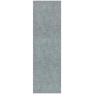 Agra Collection Static Design 2 ft. x 8 ft. Indoor Handmade Wool Runner Rug, 2 ft. 3 in. x 7 ft. 6 in., Gray