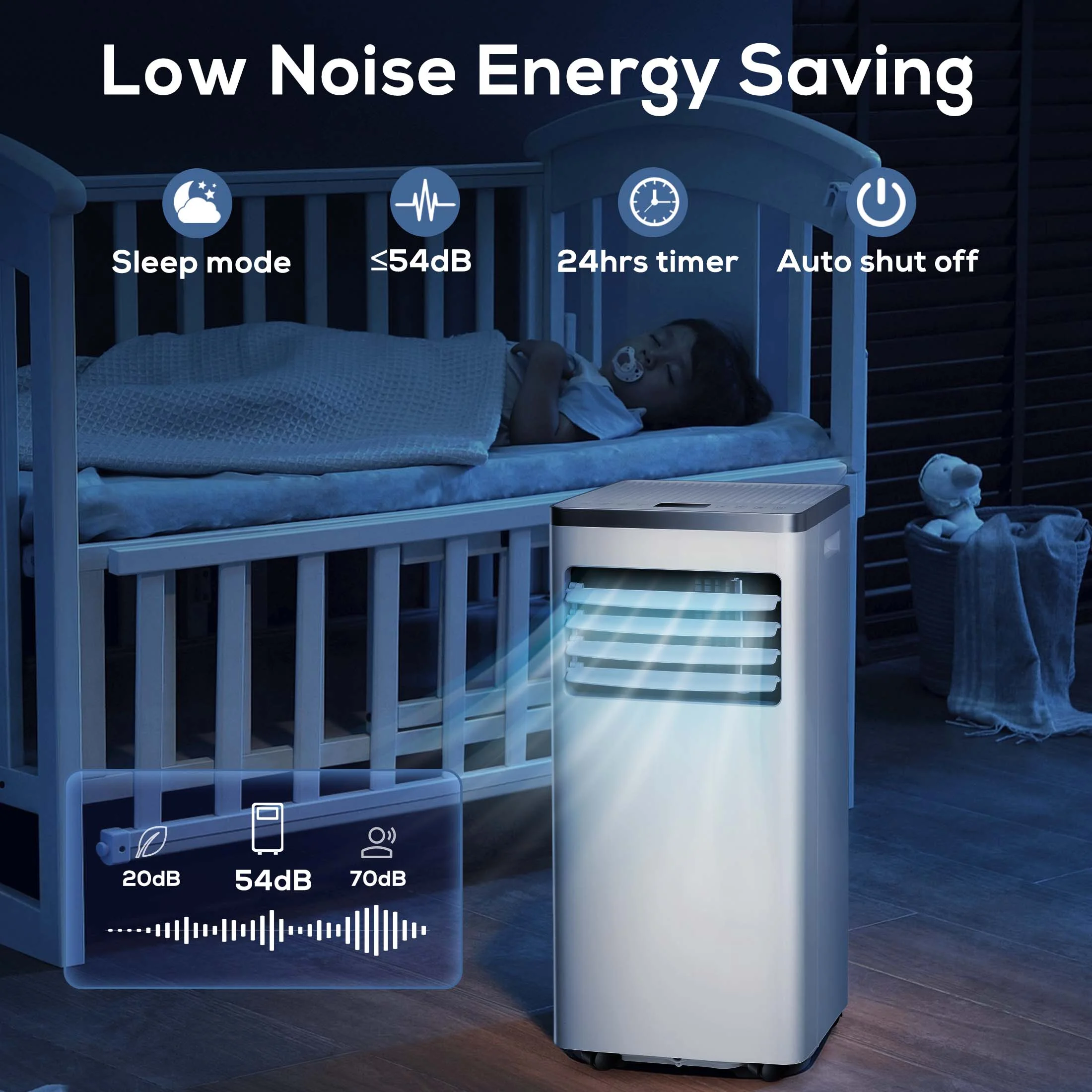 10000BTU Portable Air Conditioner with Remote Control, AC Unit Covers up to 450 Sq. Ft. - Image 4