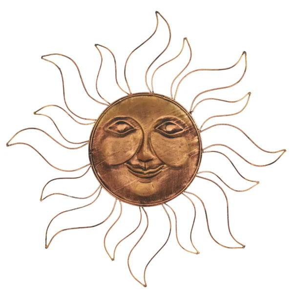 Metal Eclectic Celestial Sun Face Designed Wall Décor