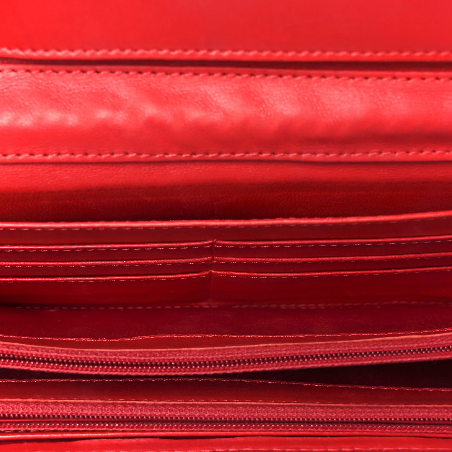 Lambskin Quilted Chain Clutch Flap Red