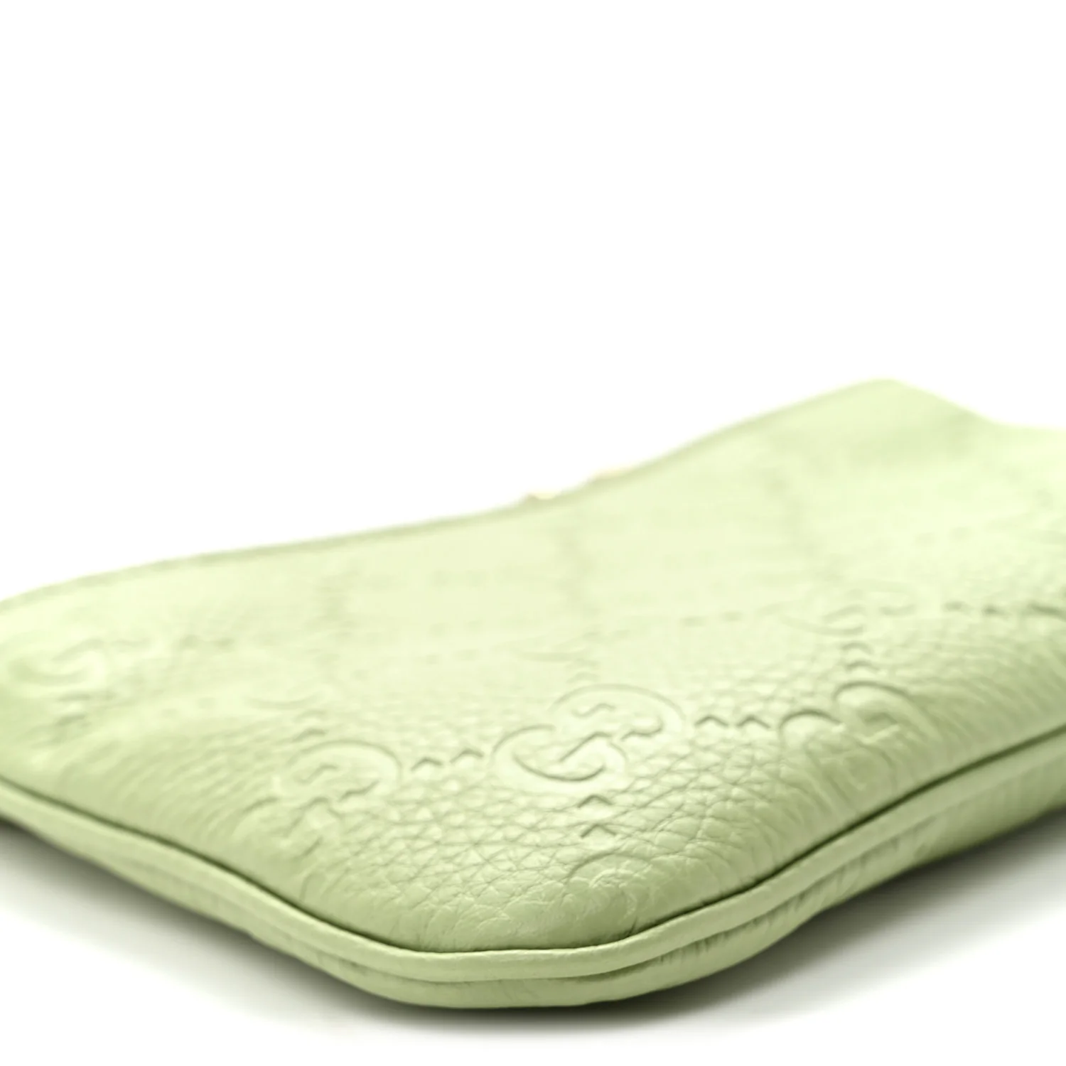 GG Grainy Calfskin Emblem Super Mini Shoulder Bag Sage Leaf