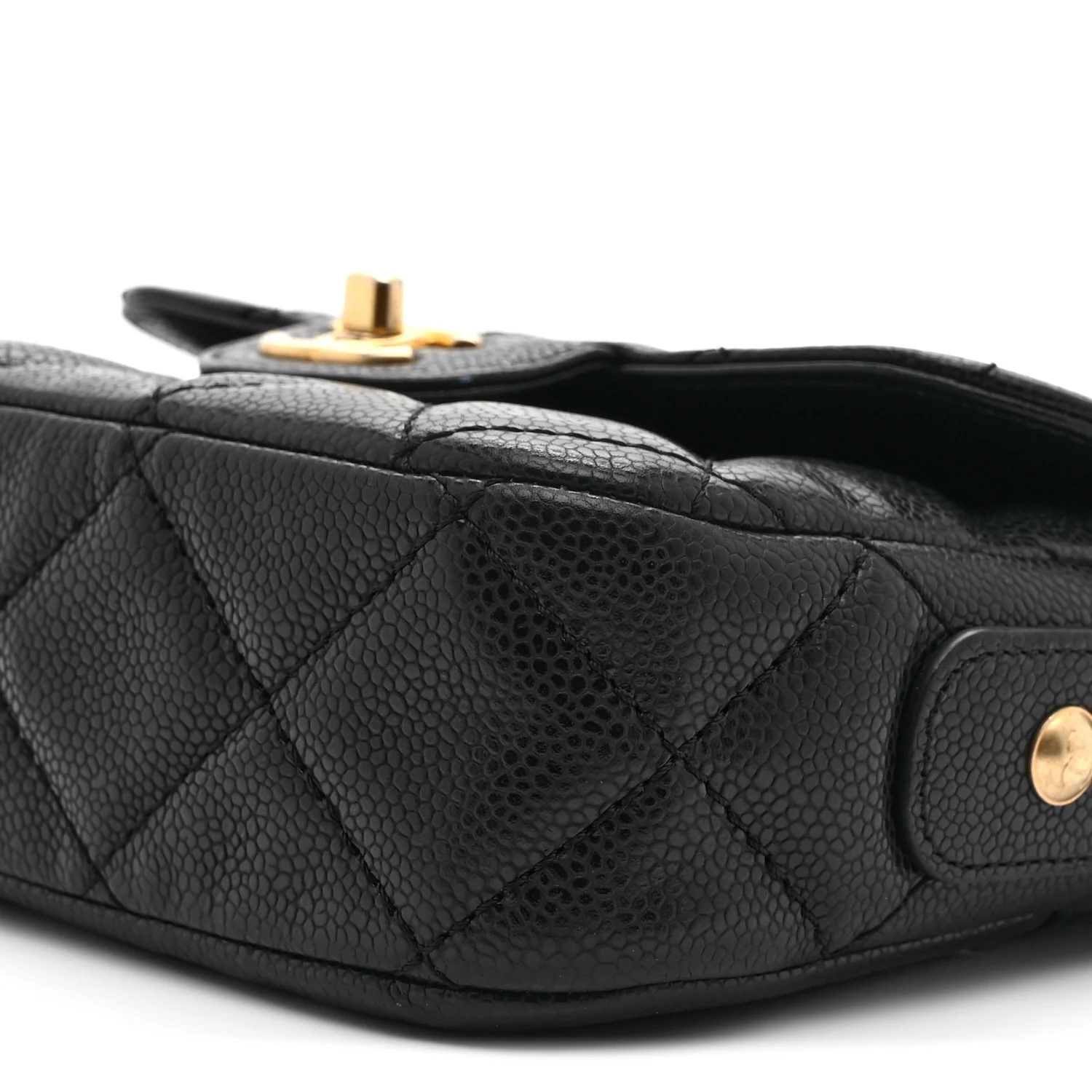Caviar Quilted Mini Chain Flap Black