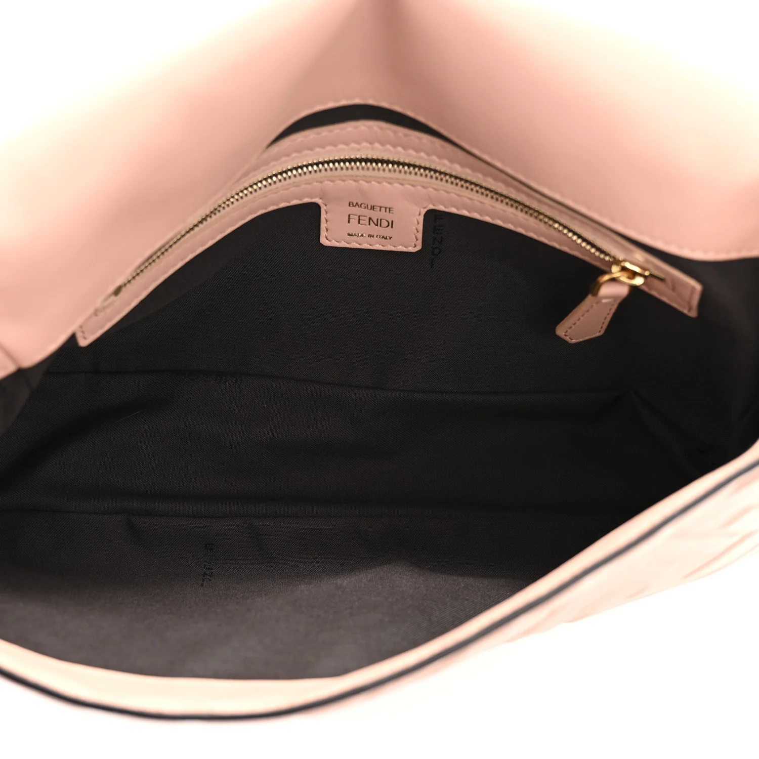 Nappa FF 1974 Embossed Baguette Rosa Bourbon