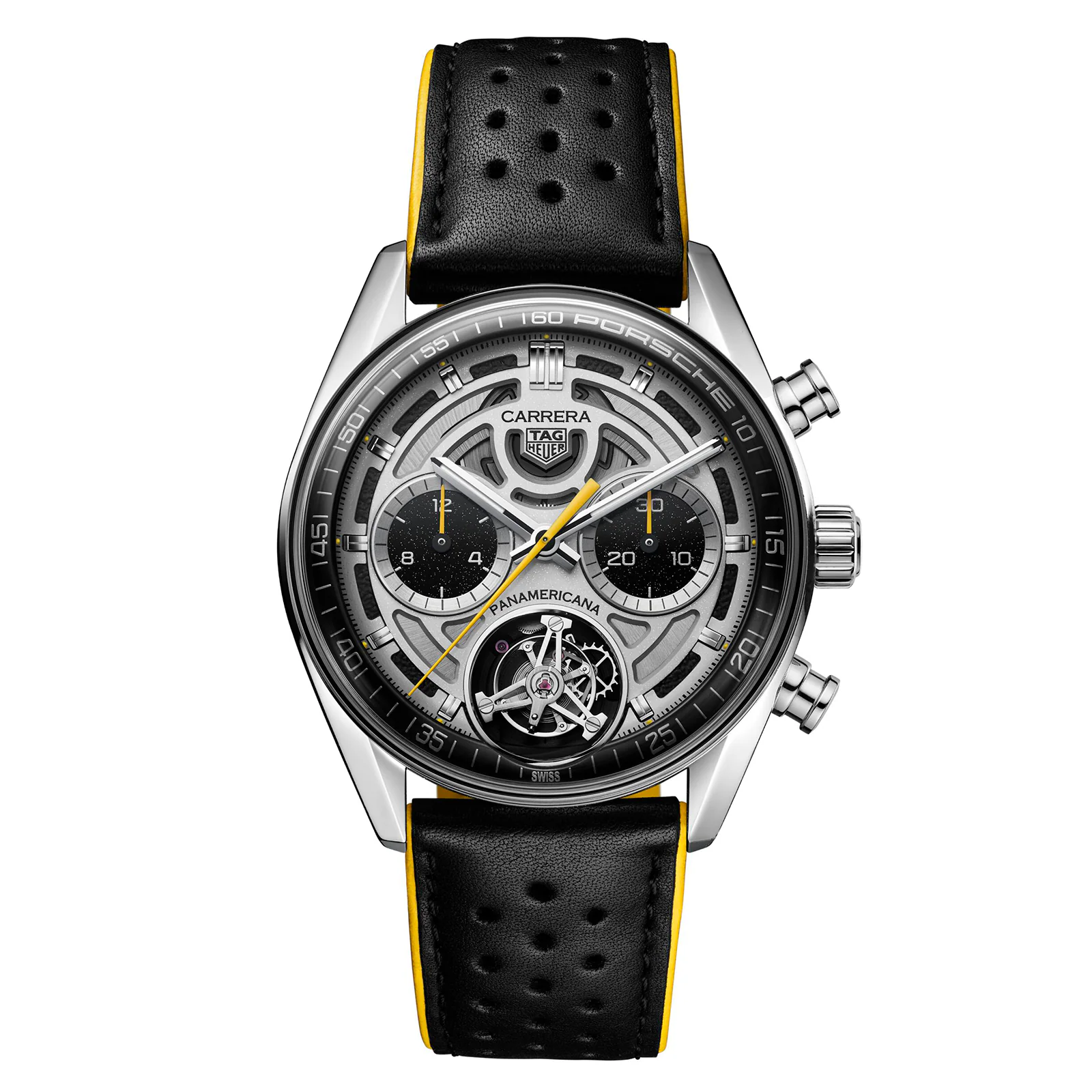 【Super Clone】TAG Heuer Carrera Chronograph Tourbillon x Porsche Panamericana  Automatic 42mm CBS5012.FC6571
