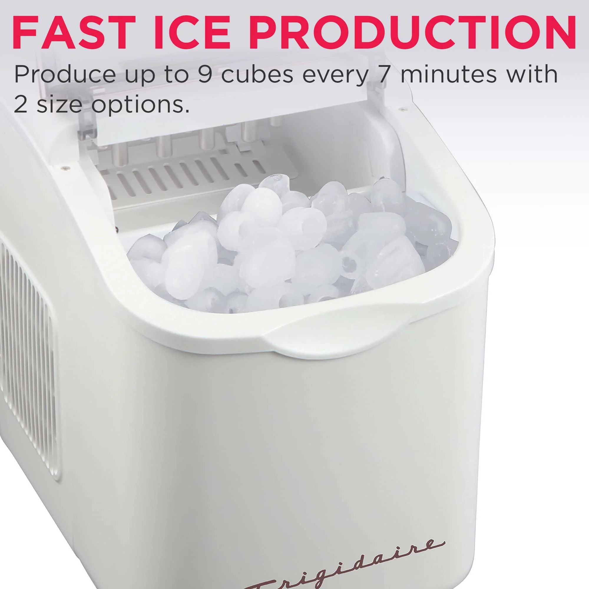 26 Lbs. Ice Maker, Bullet Shaped Ice, Rgwhite(White/Rose Gold) - Image 7