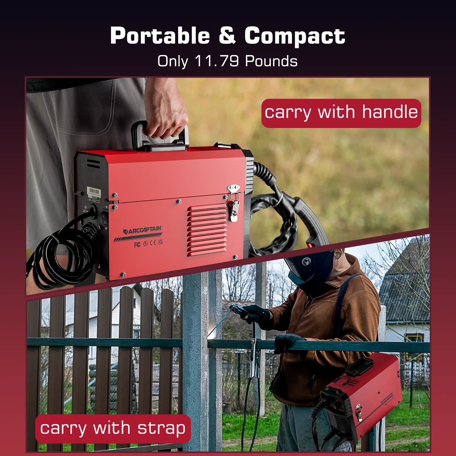 3 in 1 MIG Welder Machine, Synergetic 130A Flux Core Wire Feed Welder 110V, MMA/ MIG/ Lift TIG, Portable Welding Machine(MIG130 AC) Image 9