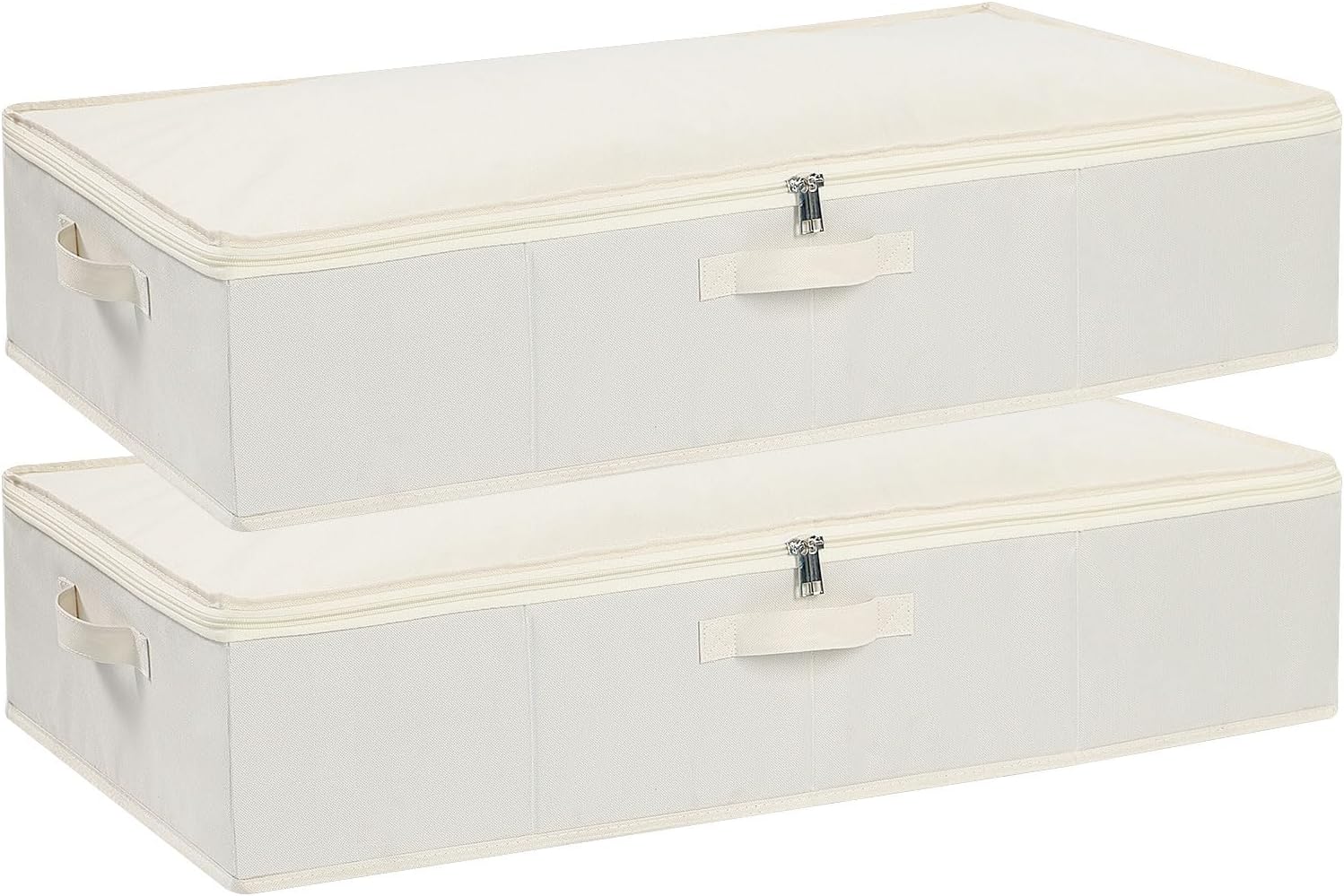 Underbed Storage Organizers,Beige,2 Pack,23.6x11.8x5.9 Inch