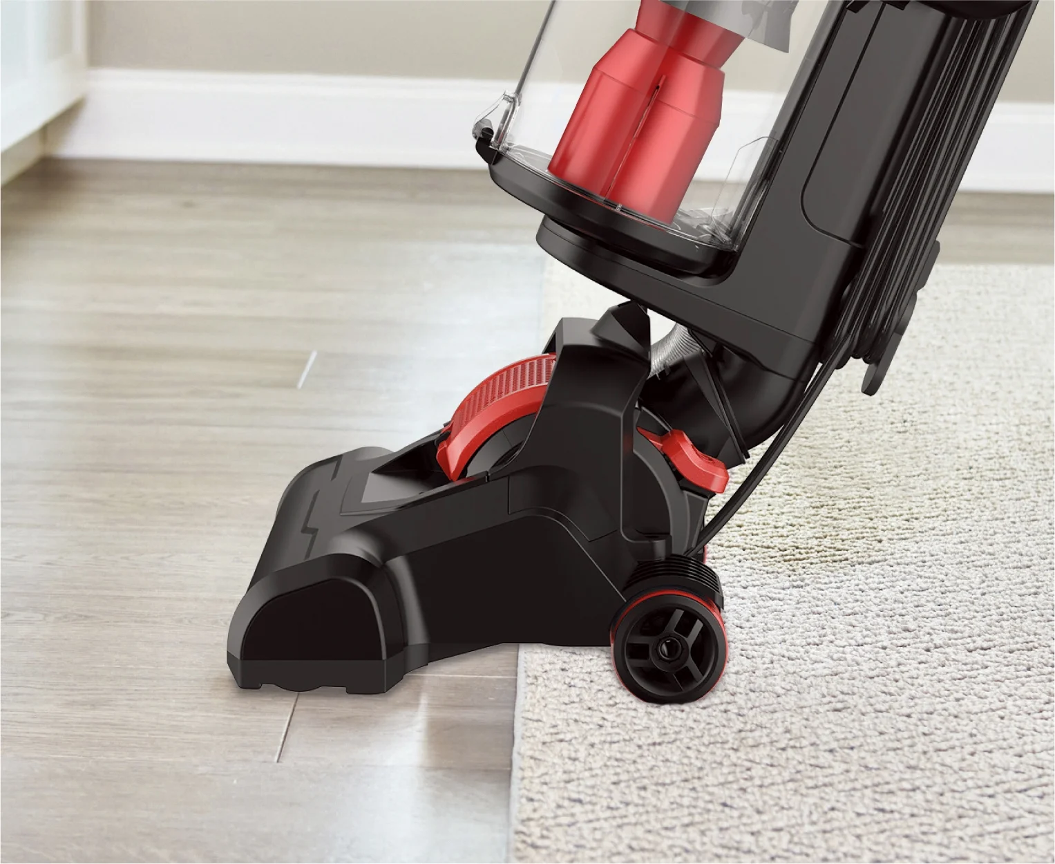 Eureka Bagless Upright Vacuum, Max Swivel Pro, Pet Friendly, Powerful Suction, Whole Home Cleaning, with Turbo Pet & Crevice Tool, Swivel Steering, Extended Reach, LED, Lightweight, NEU351, Red