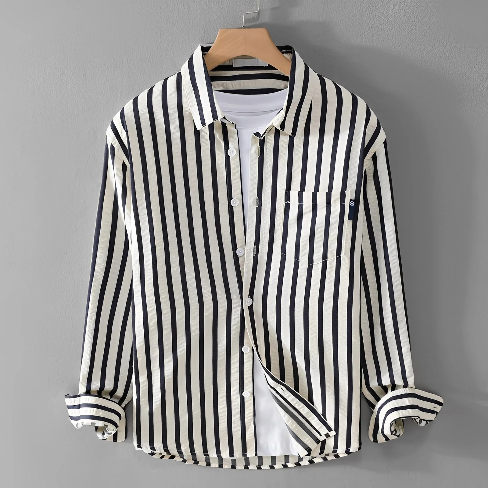 Marvin - Chemise à rayures élégante à manches longues
