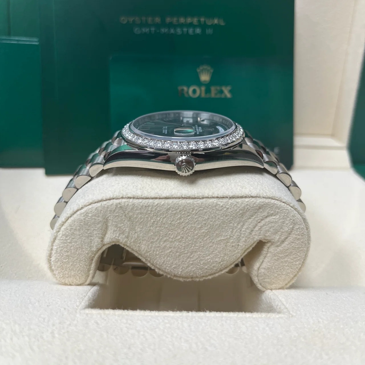 [Super Clone]RLX  Day-Date 40mm 228349RBR-0030 Olive Green Dial President Bracelet