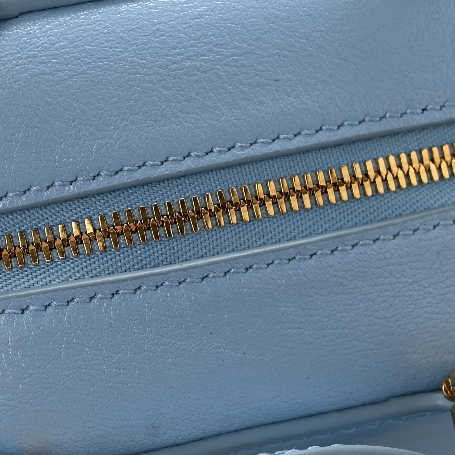 Box Calfskin East West Mini Antigona Light Blue