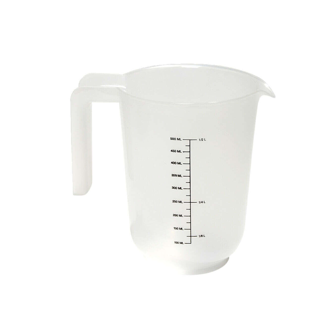 Lot de 3 verres mesureur 250/500/1000ml plastique blanc transparent