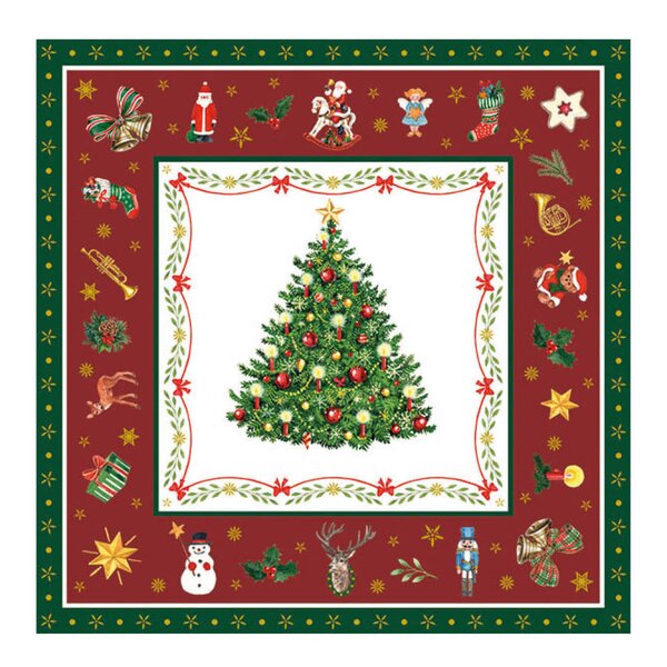 Serviett 33x33 cm 20 stk Christmas Evergreen Red
