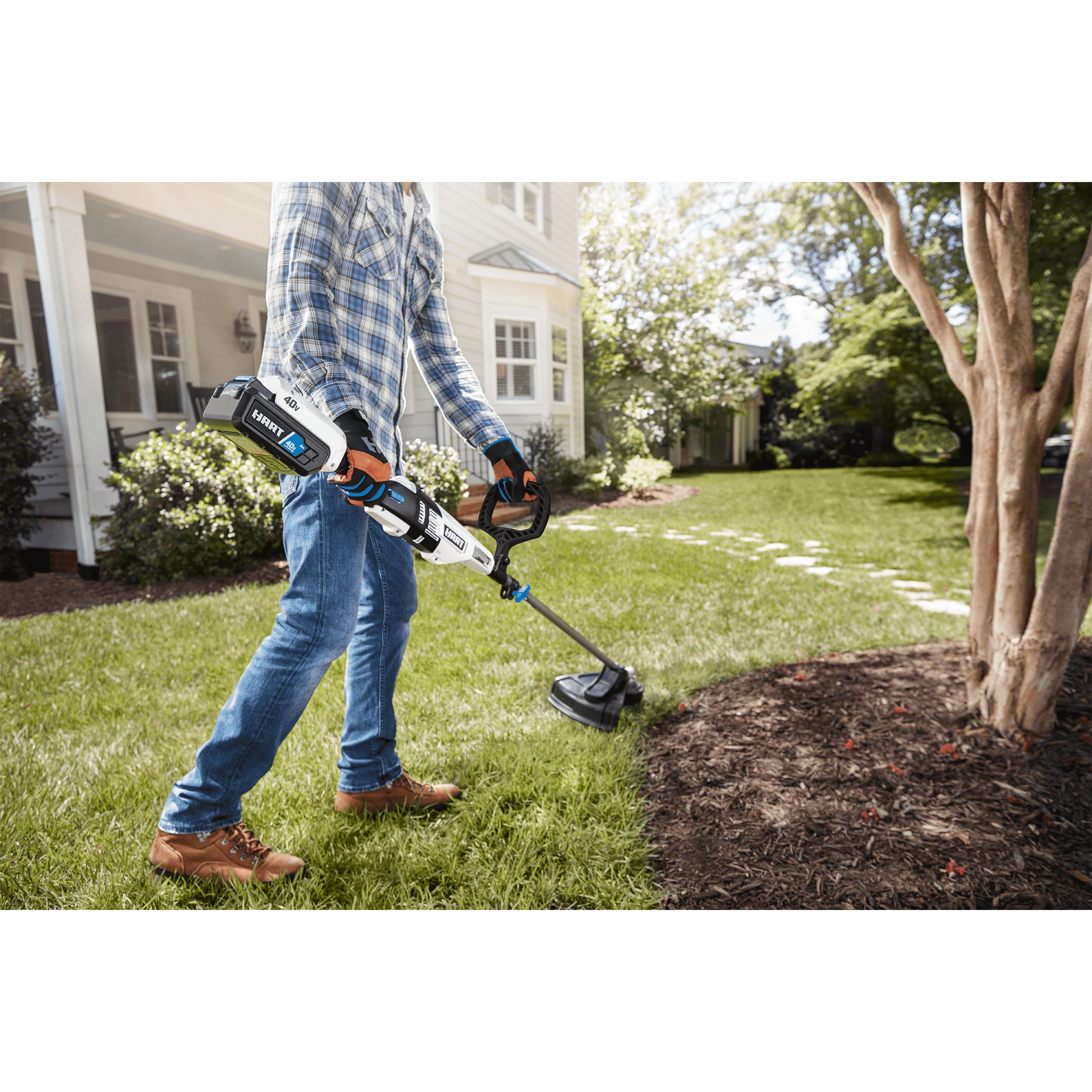 40-Volt Cordless Attachment Capable 15-inch String Trimmer Kit, (1) 4.0Ah Lithium-Ion Battery(Battery Included) - Image 4