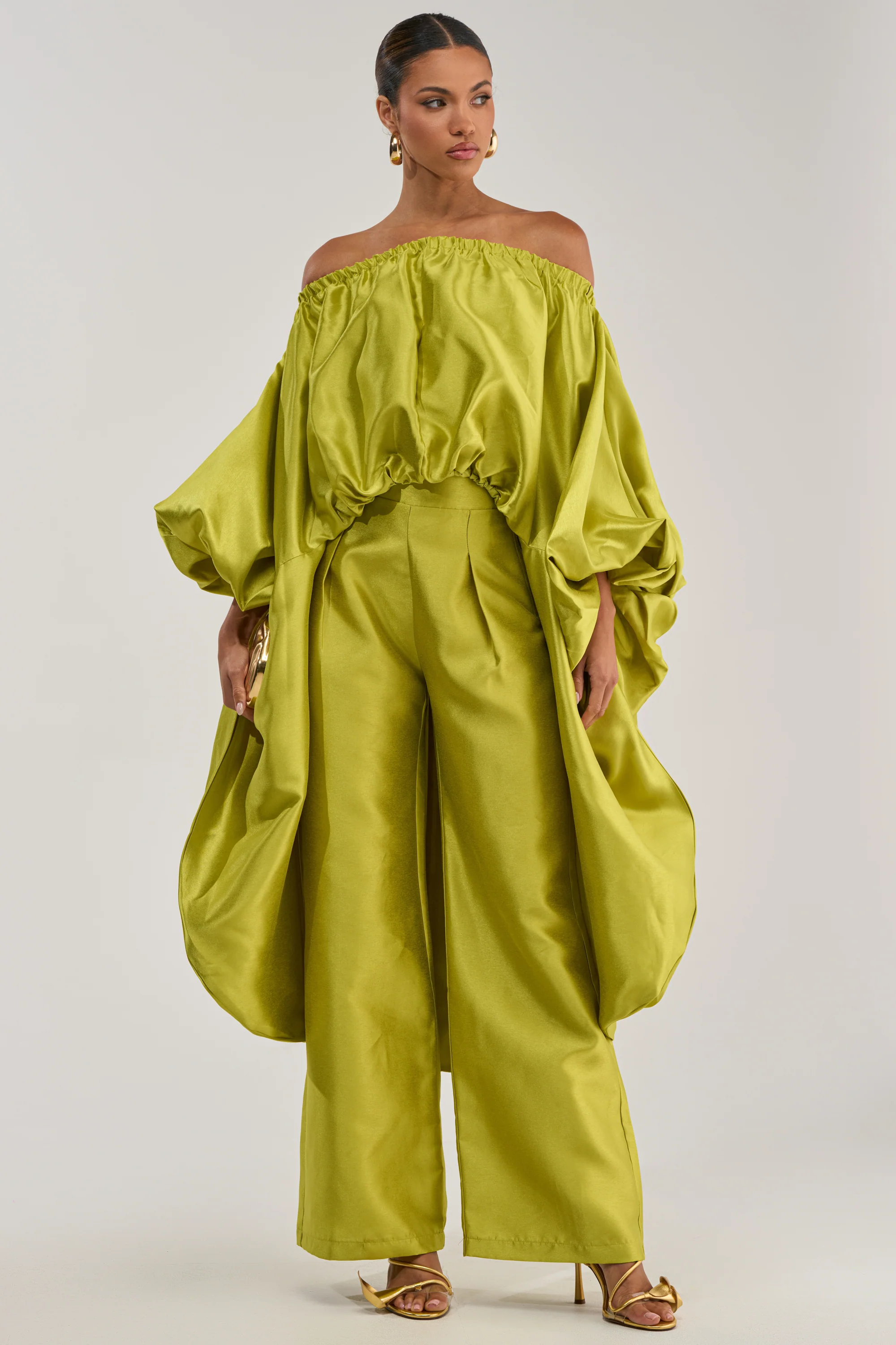 BY MY SIDE TROUSER IN CHARTREUSE - Akira Store