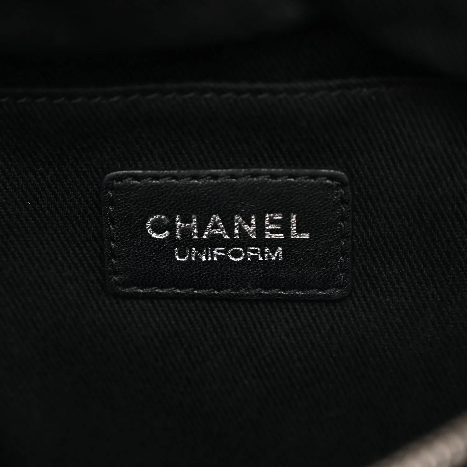 Grained Calfskin Quilted Waist Belt Bag Black