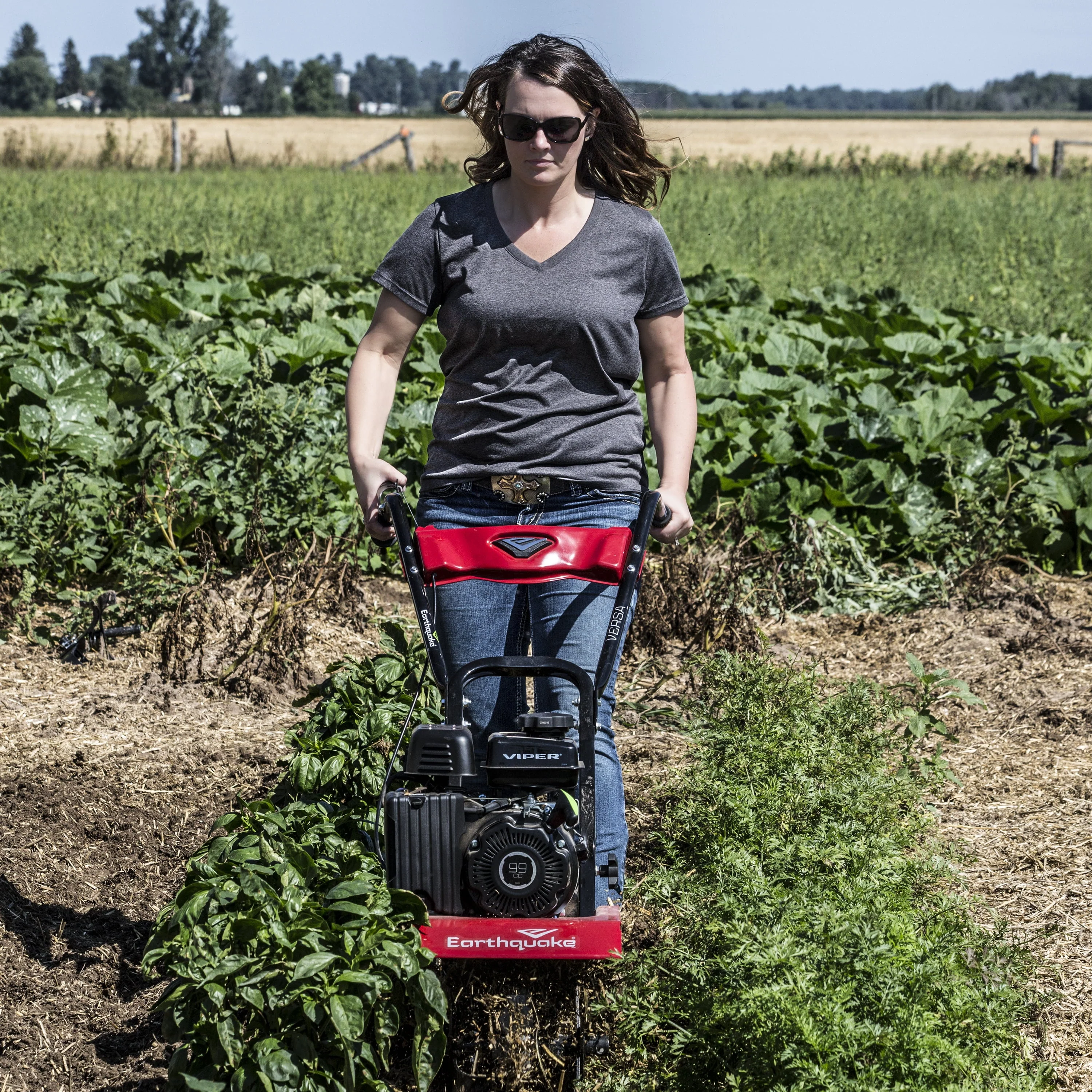 Versa Tiller Cultivator 99cc Engine, Red - Image 3