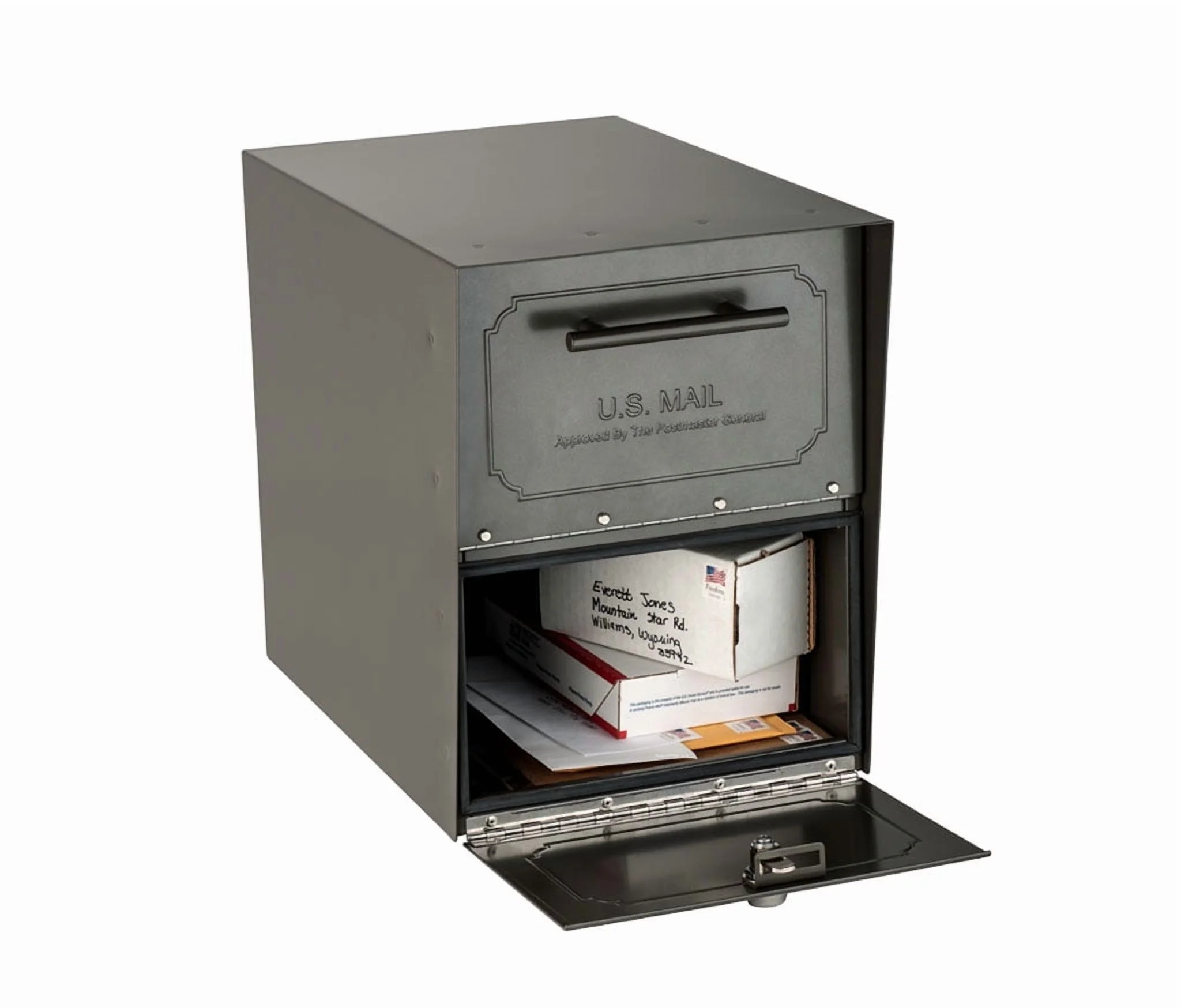 Oasis Classic Black Post Mount Mailbox, Galvanized Steel, Locking(Black) - Image 10