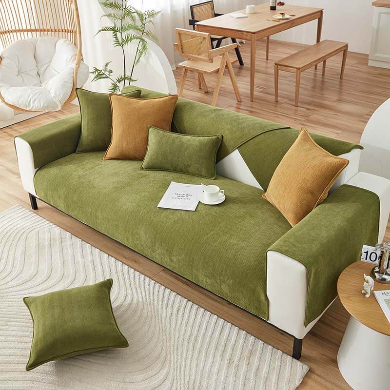 Herringbone Cushion Chenille Waterproof & Antifouling Pillow