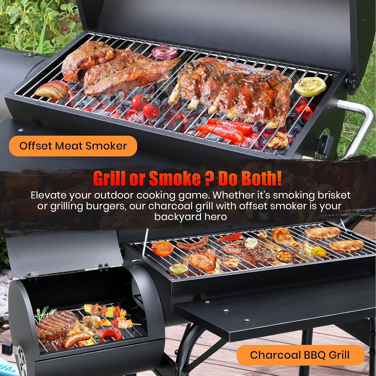 Charcoal Grill Offset Smoker: Charcoal Barbecue Grills